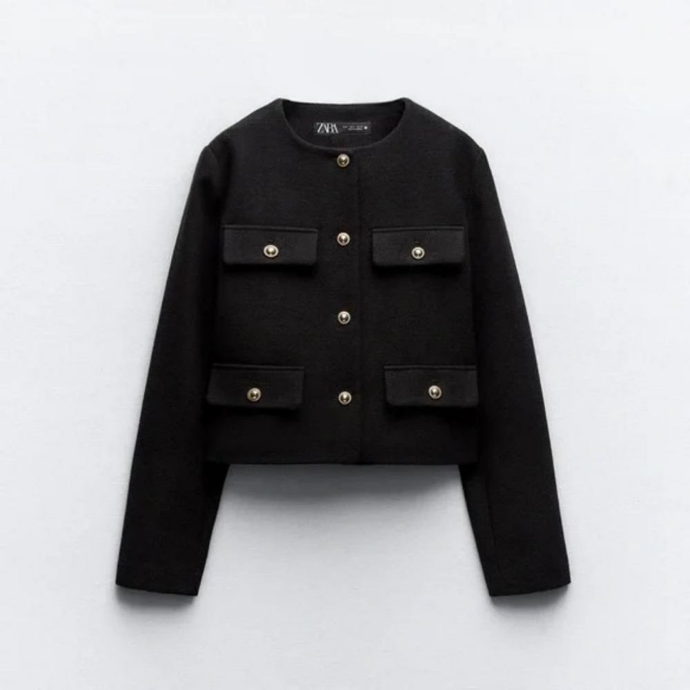 ZARA CROPPED FLAP JACKET